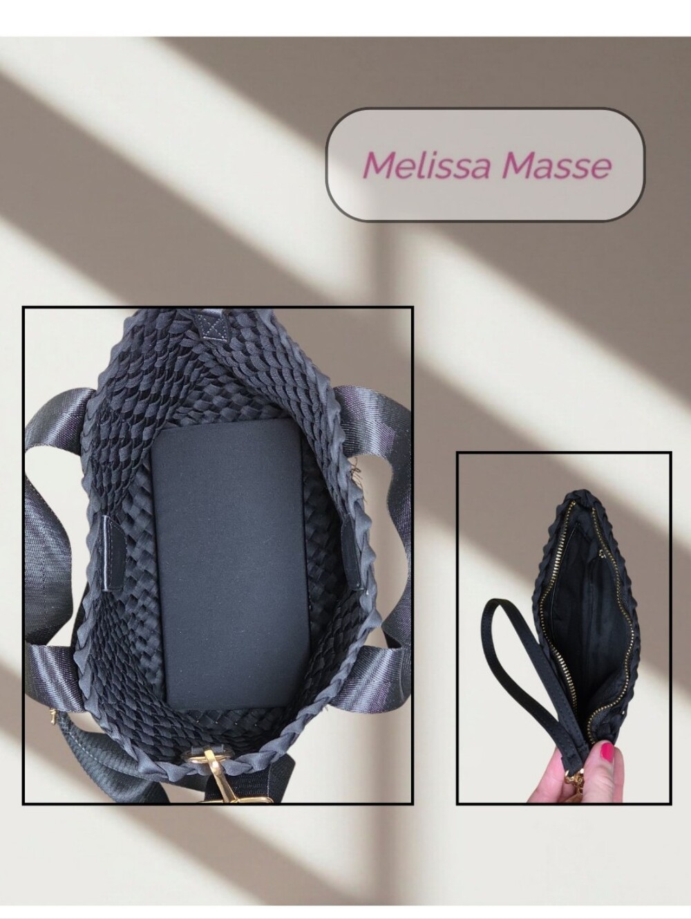 Melissa Masse Tote + Wristlet NWOT - Picture 2 of 4